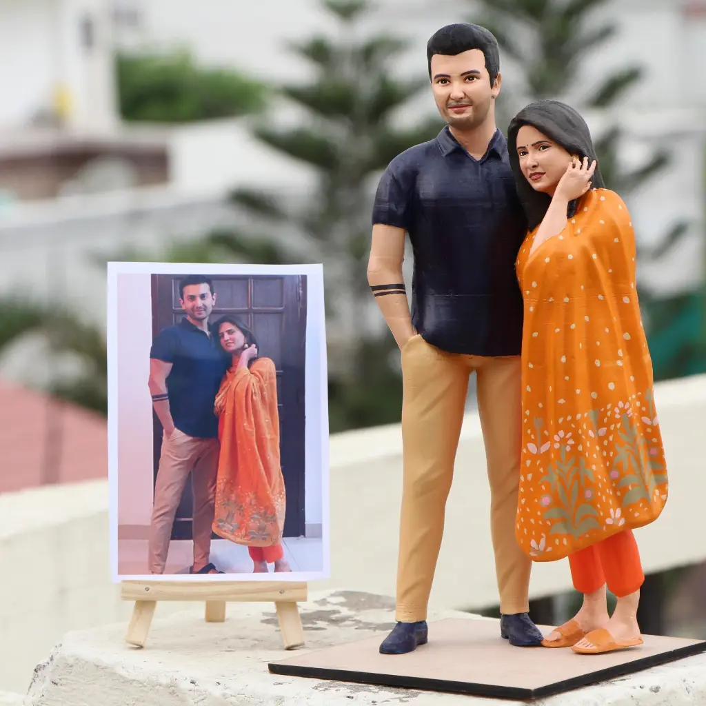 Personalised Couple Full body 3D Miniature - Best Anniversary Gift For Husband