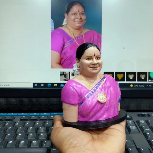 3d Miniature - Personalized Single Half Bust